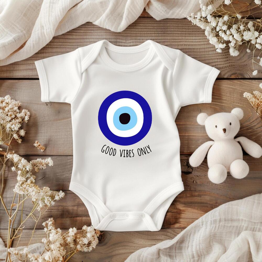Good Vibes Only Bodysuit | Evil Eye Baby Outfit | Spiritual Infant Gift Idea